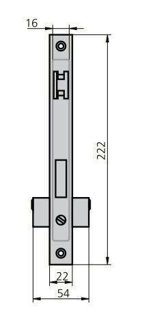 CERRADURA ISEO MODELO 7417-23 EMBUTIR PICAPORTE BASCULANTE