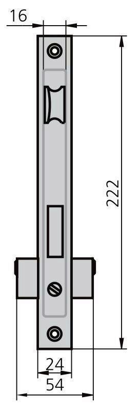 CERRADURA MCM-POMO 509-3/3 LATON MATE