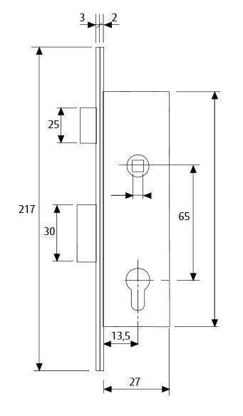 CERRADURA TESA 2206-15 HZ (RODILLO)