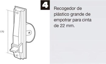 RECOGEDOR PERSIANA PLASTICO GRANDE (20CMS.)