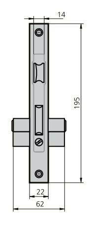 CERRADURA CVL 1960-60-2 HL. CILINDRO PERA