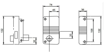 CERRADURA ISEO MODELO 495018450 DERECHA