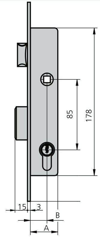 CERRADURA CVL 1984/20/5 CILINDRO LATON