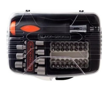 DESTORNILLADOR  BLACK & DECKER CARRACA (JUEGO 40PZAS.)