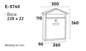 BUZON EXTERIOR ARREGUI VISIT 228X22MM. BLANCO