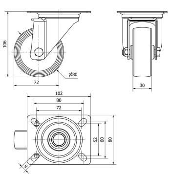 MANIVELA EQ203 LATON BRILLO C/BOCALLAVE 47MM JANDEL (JUEGO)